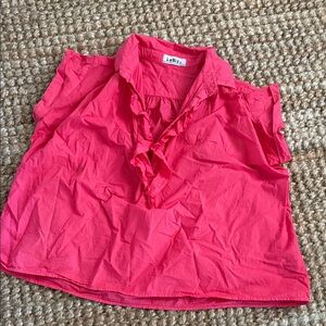 Coral Ruffle Blouse